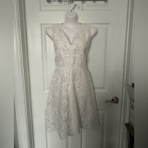 Jemion flora Theory White Lace Dress Size 6